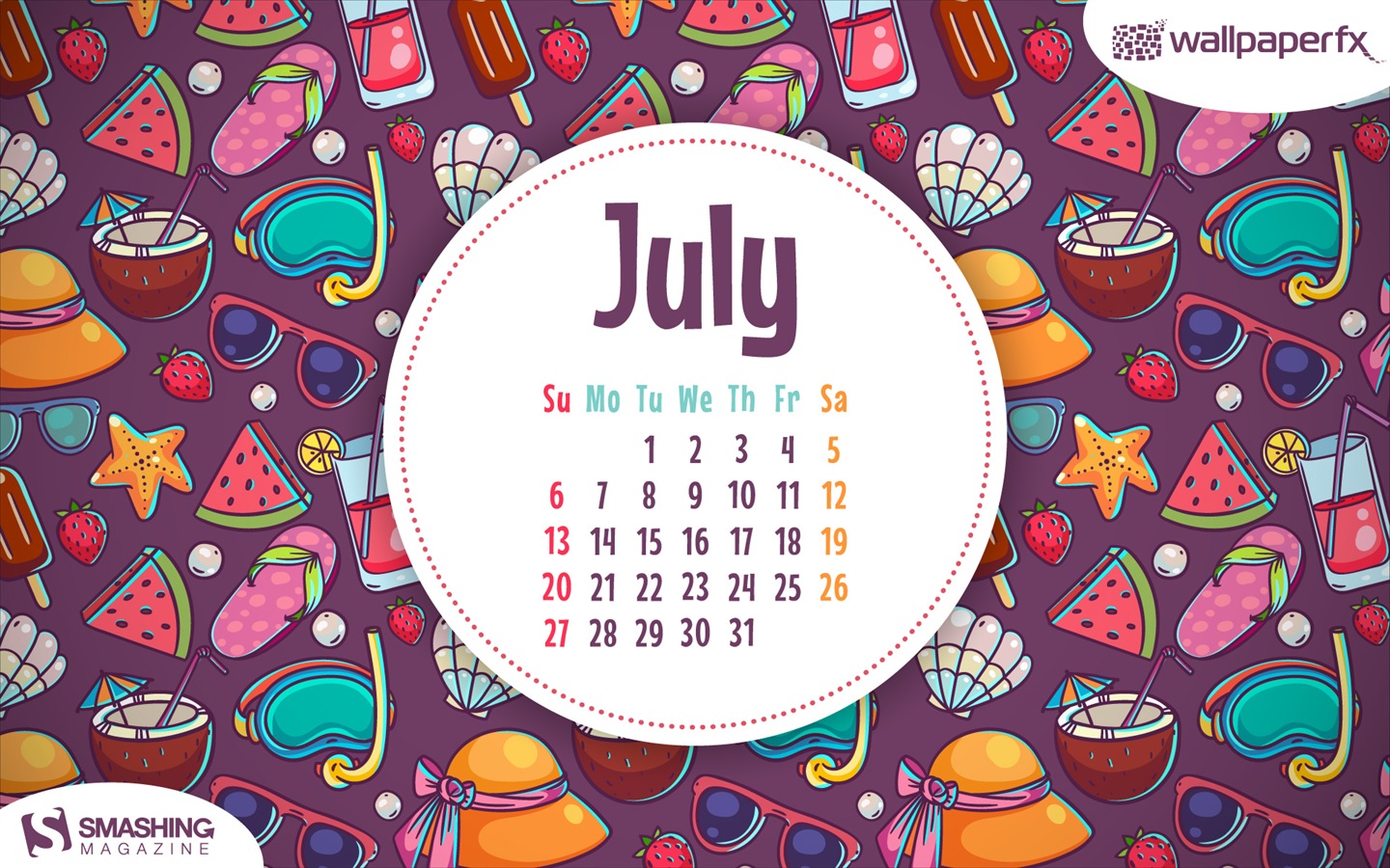 Juli 2014 Kalender Wallpaper (1) #6 - 1440x900