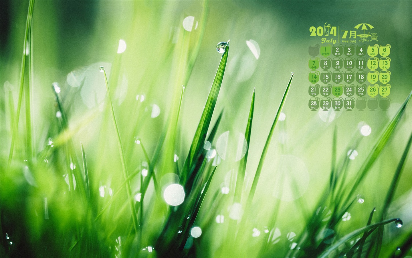 Juli 2014 Kalender Wallpaper (2) #20 - 1440x900