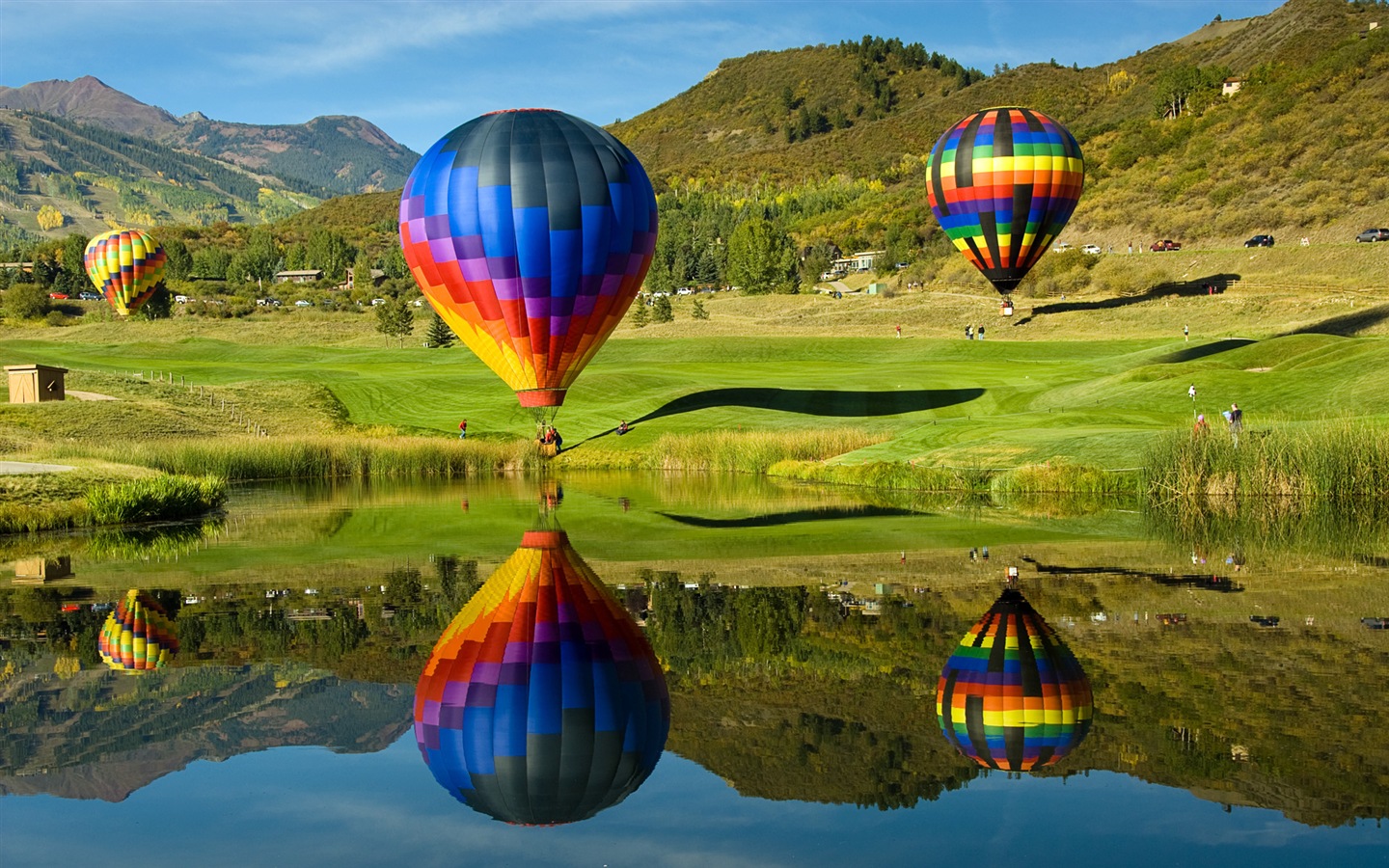 Ballon à air chaud de ciel, Windows 8 fonds d'écran thème HD #7 - 1440x900