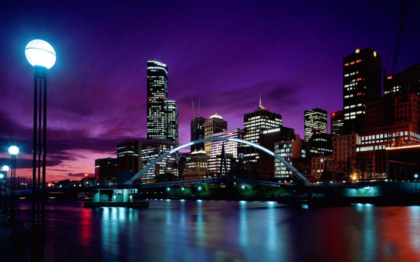 호주 멜버른 도시의 HD 배경 화면 #3 - 1440x900
