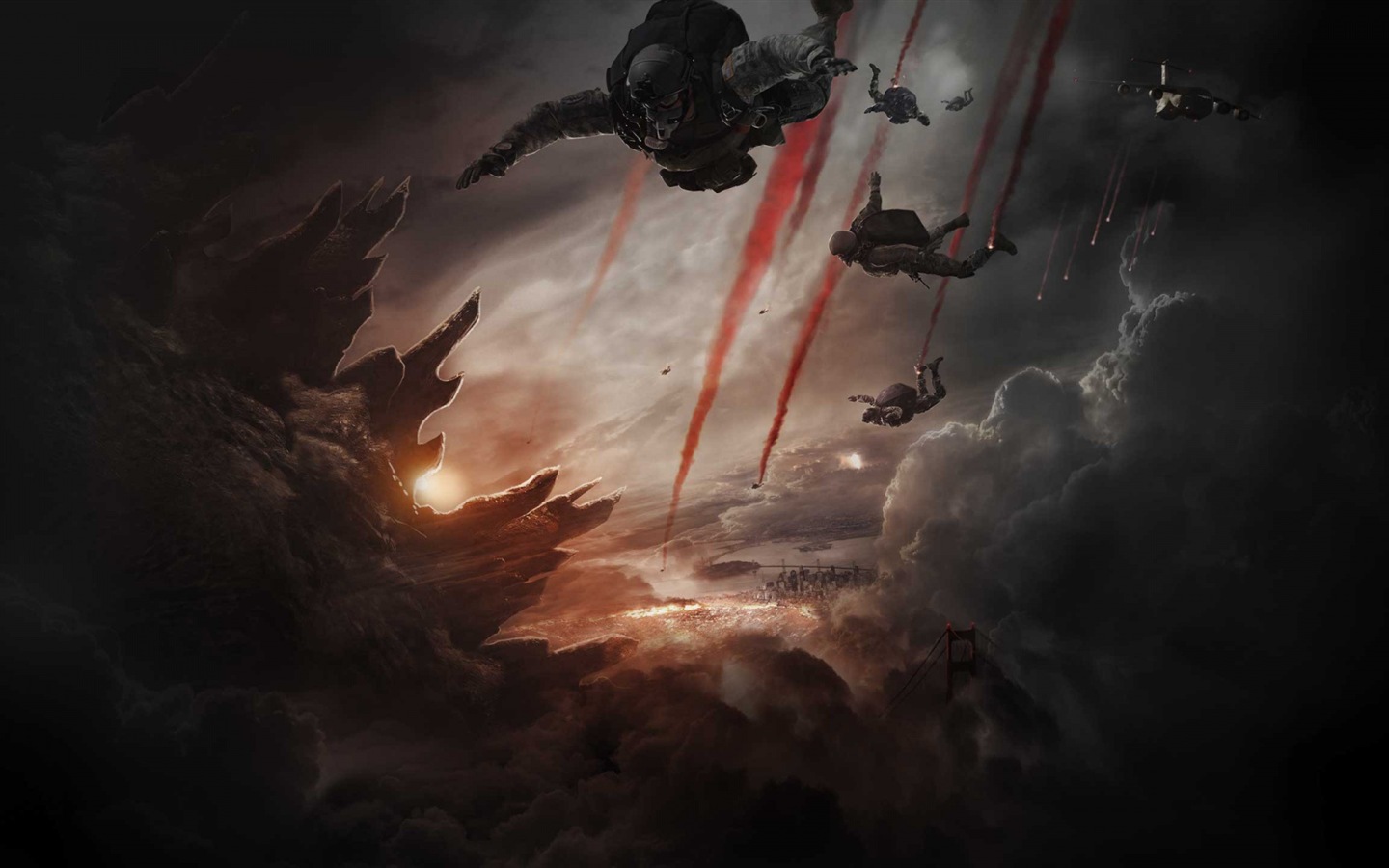 Godzilla 2014 film de fonds d'écran HD #14 - 1440x900
