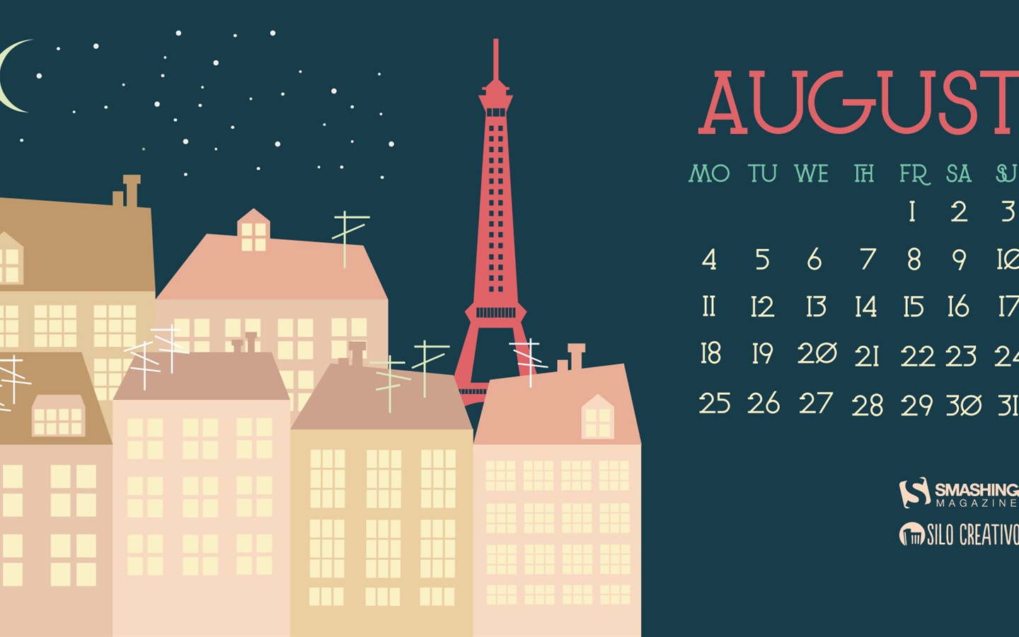 August 2014 Kalender Wallpaper (2) #15 - 1440x900