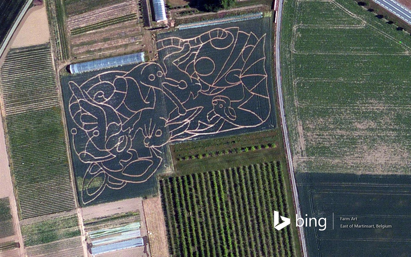 Microsoft Bing HD Wallpapers: Luftaufnahme von Europa #12 - 1440x900