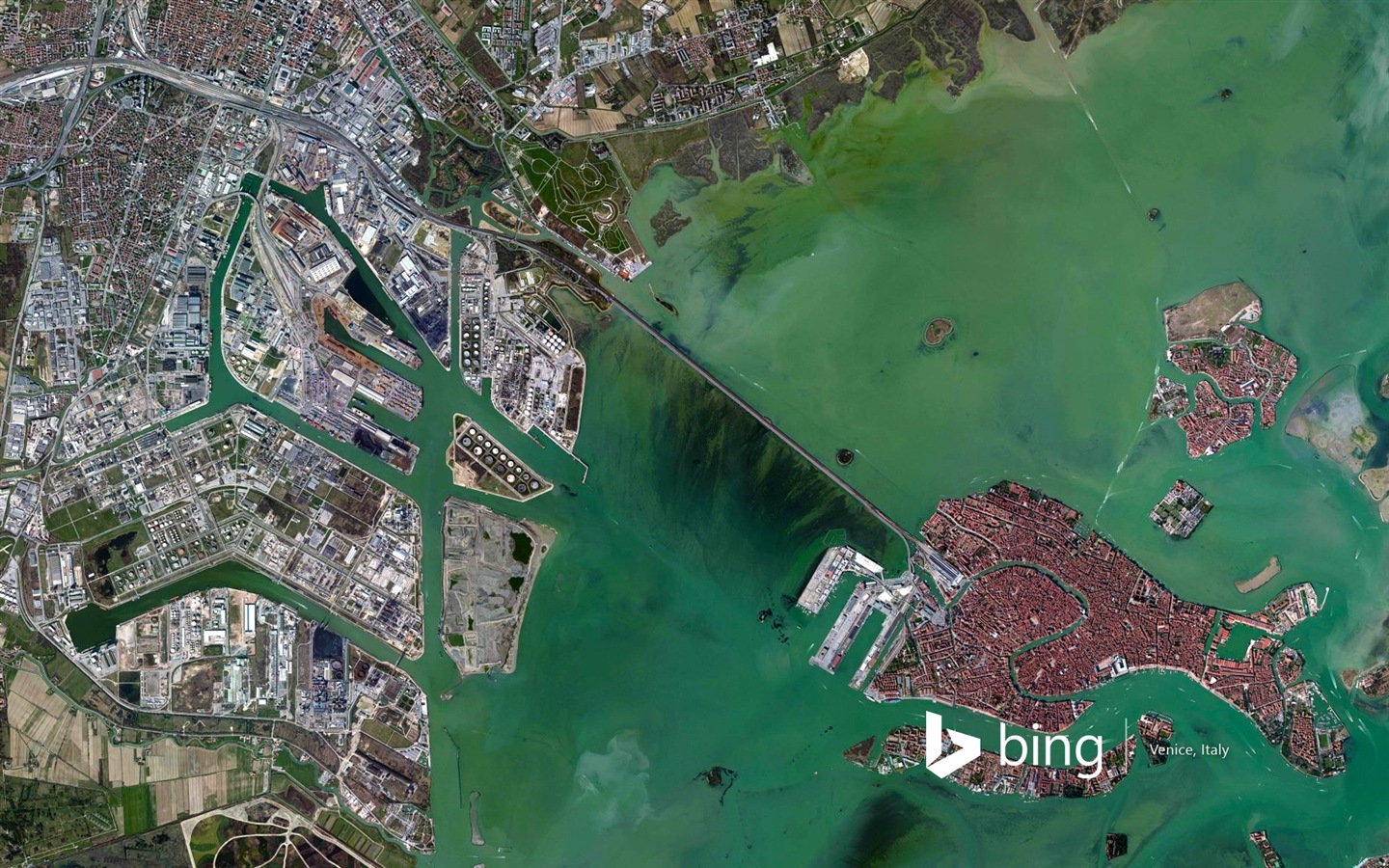 Microsoft Bing HD Wallpapers: Luftaufnahme von Europa #14 - 1440x900