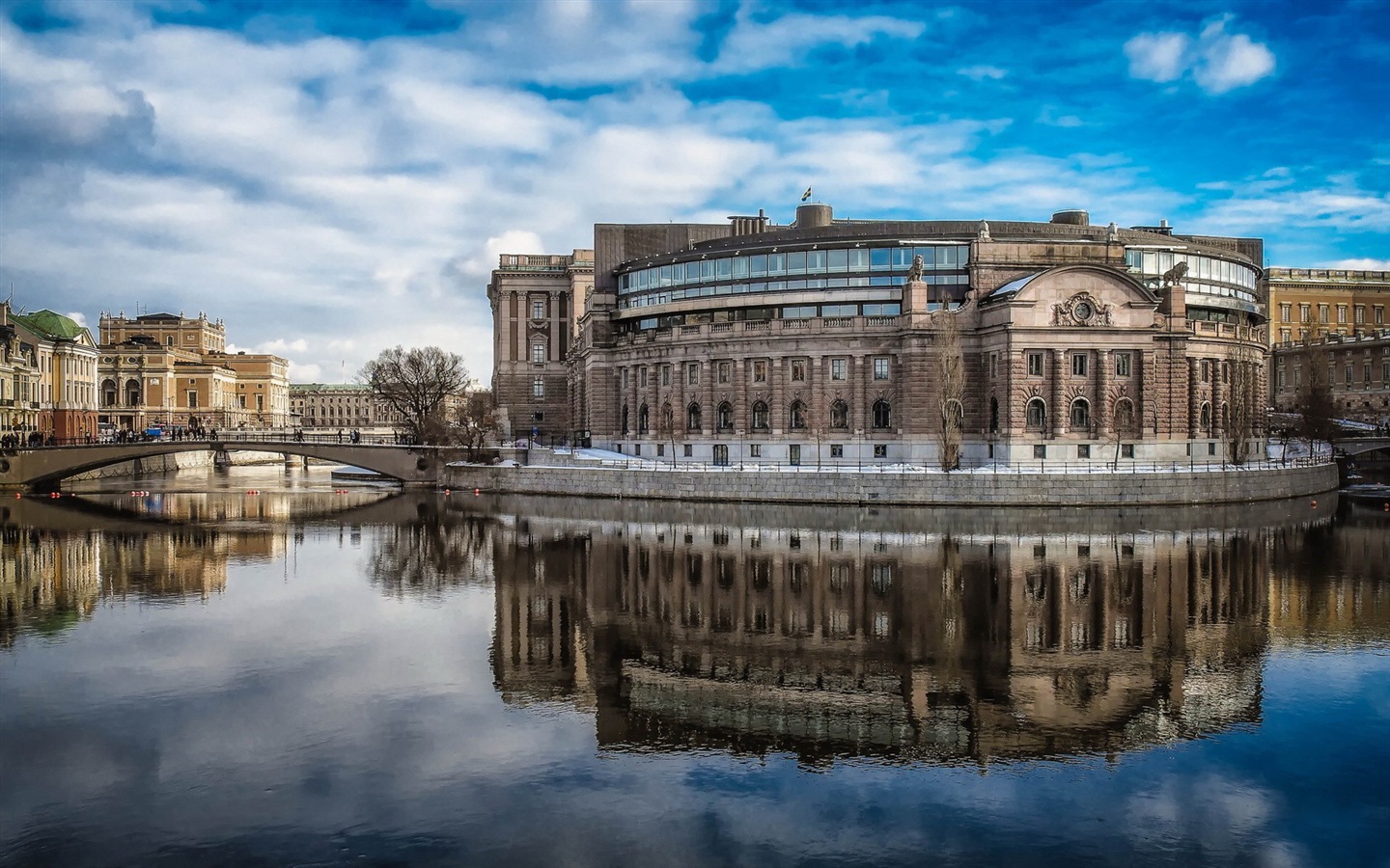 Stockholm, Suède, le fond d'écran paysage de la ville #1 - 1440x900