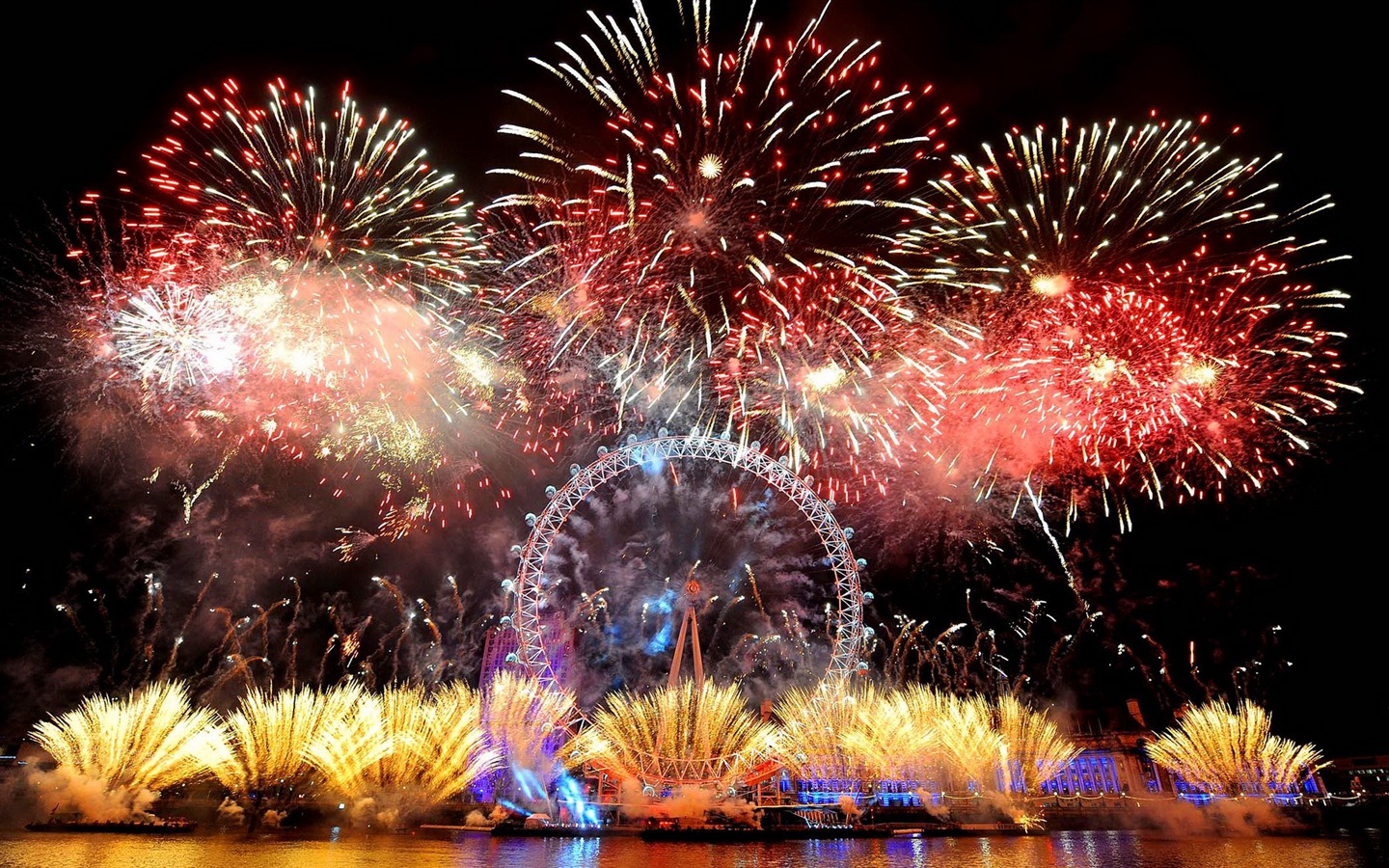 La beauté du ciel nocturne, feux d'artifice beaux fonds d'écran #26 - 1440x900