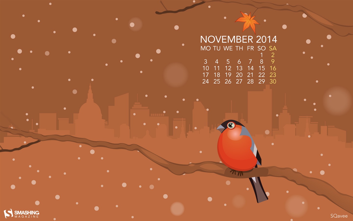 Novembre Déc 2014 Calendrier fond d'écran (2) #13 - 1440x900