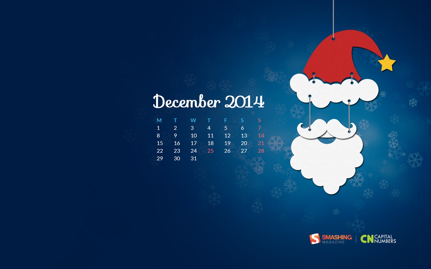 December 2014 Calendar wallpaper (2) #12 - 1440x900