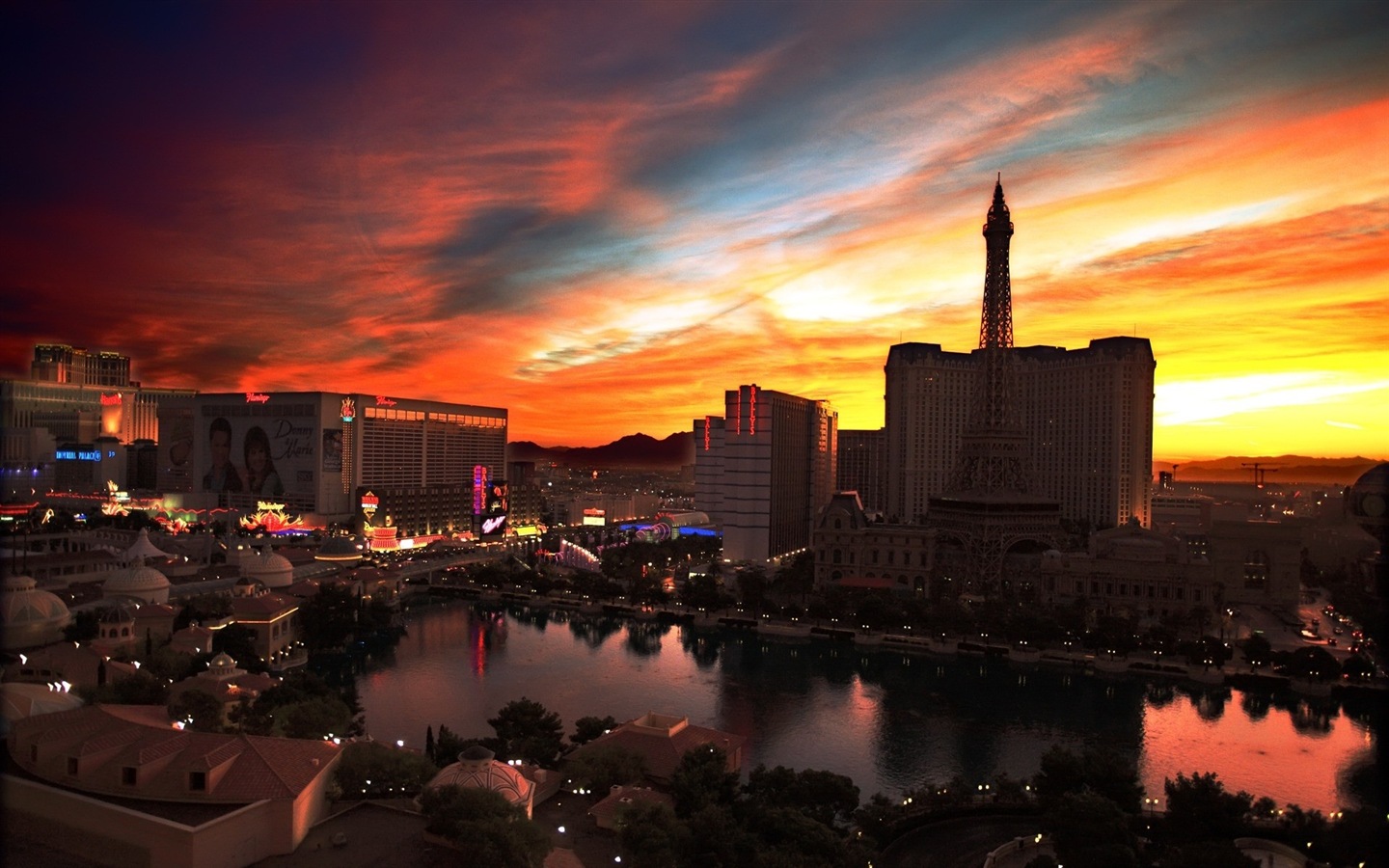 拉斯維加斯 美麗的夜景 高清壁紙 #5 - 1440x900
