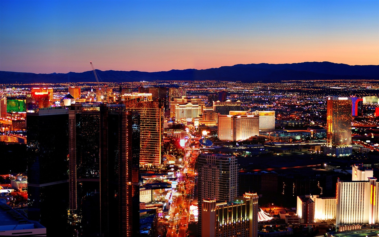 Hermosa noche en fondos de pantalla de alta definición de Las Vegas #12 - 1440x900