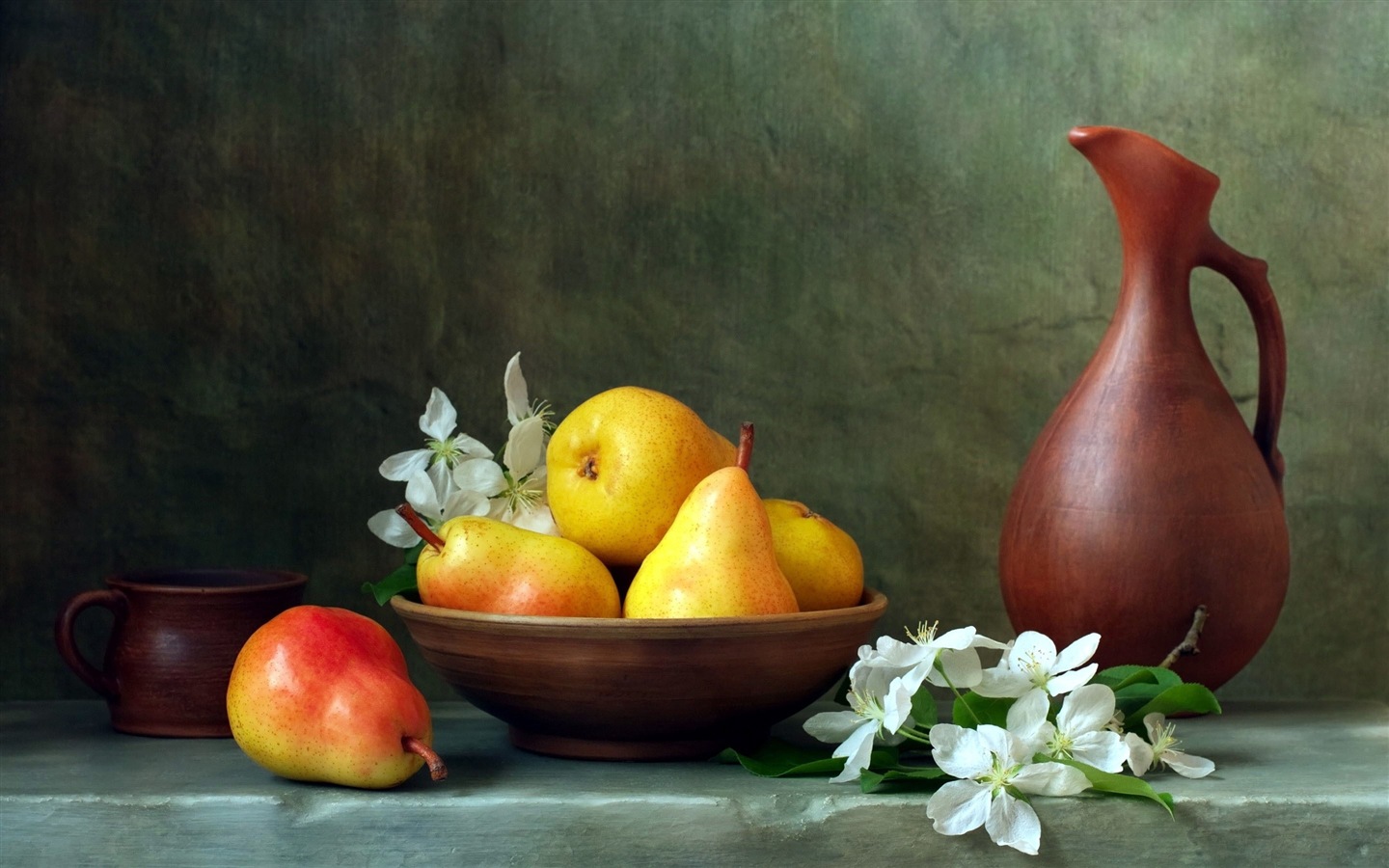 美味多汁的水果，梨的特寫 高清壁紙 #10 - 1440x900
