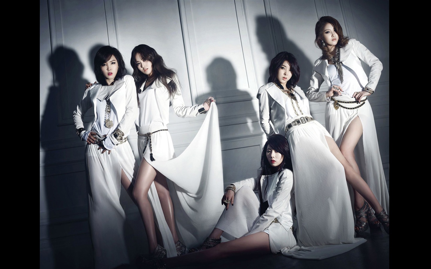 4Minute Koreanische Musik schöne Mädchen Kombination HD Wallpaper #13 - 1440x900