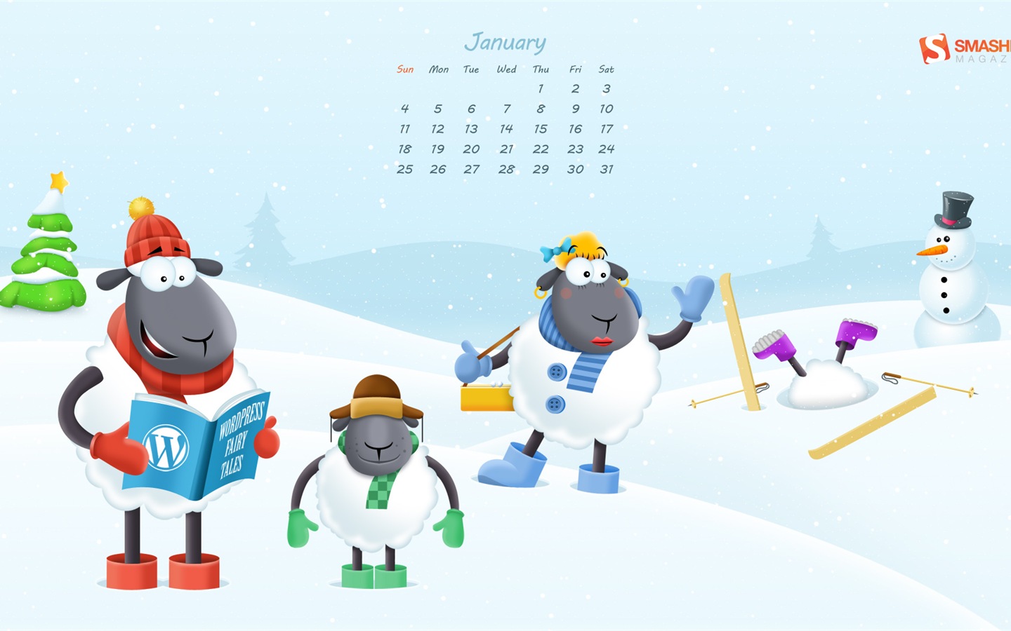 Janvier 2015 calendar fond d'écran (2) #9 - 1440x900