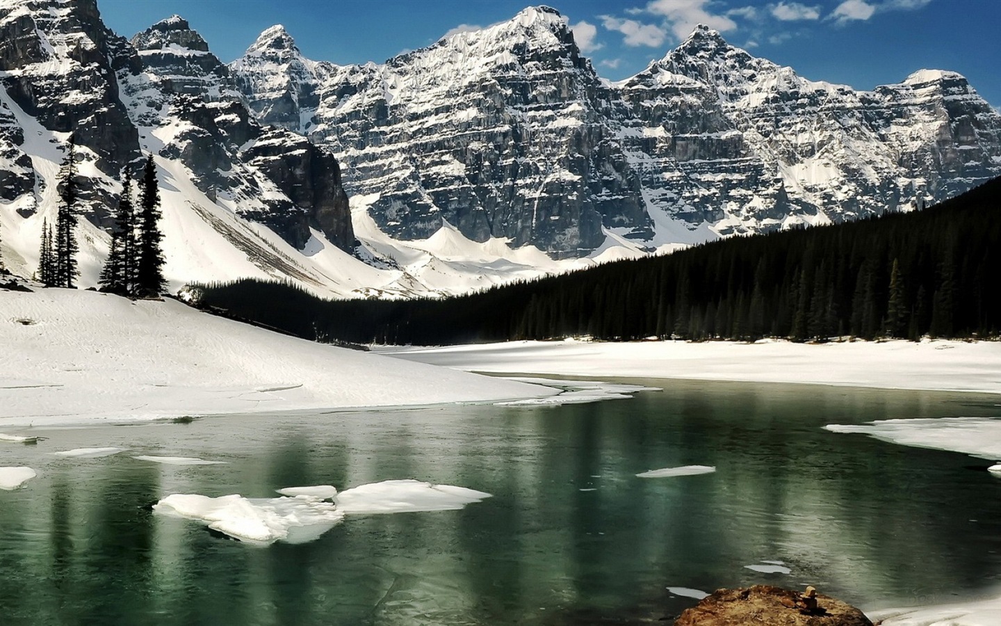 Neige d'hiver fonds d'écran HD magnifique de paysages #11 - 1440x900