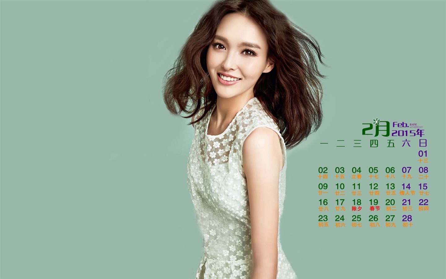 Februar 2015 Kalender Wallpaper (1) #11 - 1440x900