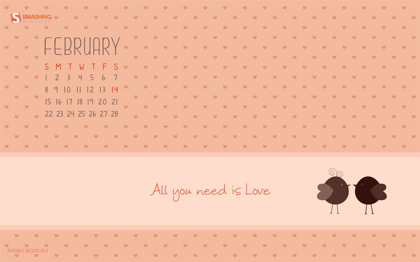 February 2015 Calendar wallpaper (1) #20 - 1440x900