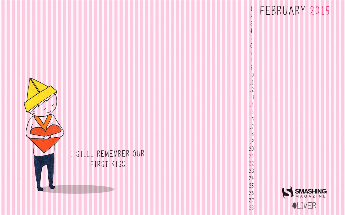 2015年2月 月曆壁紙(二) #8 - 1440x900