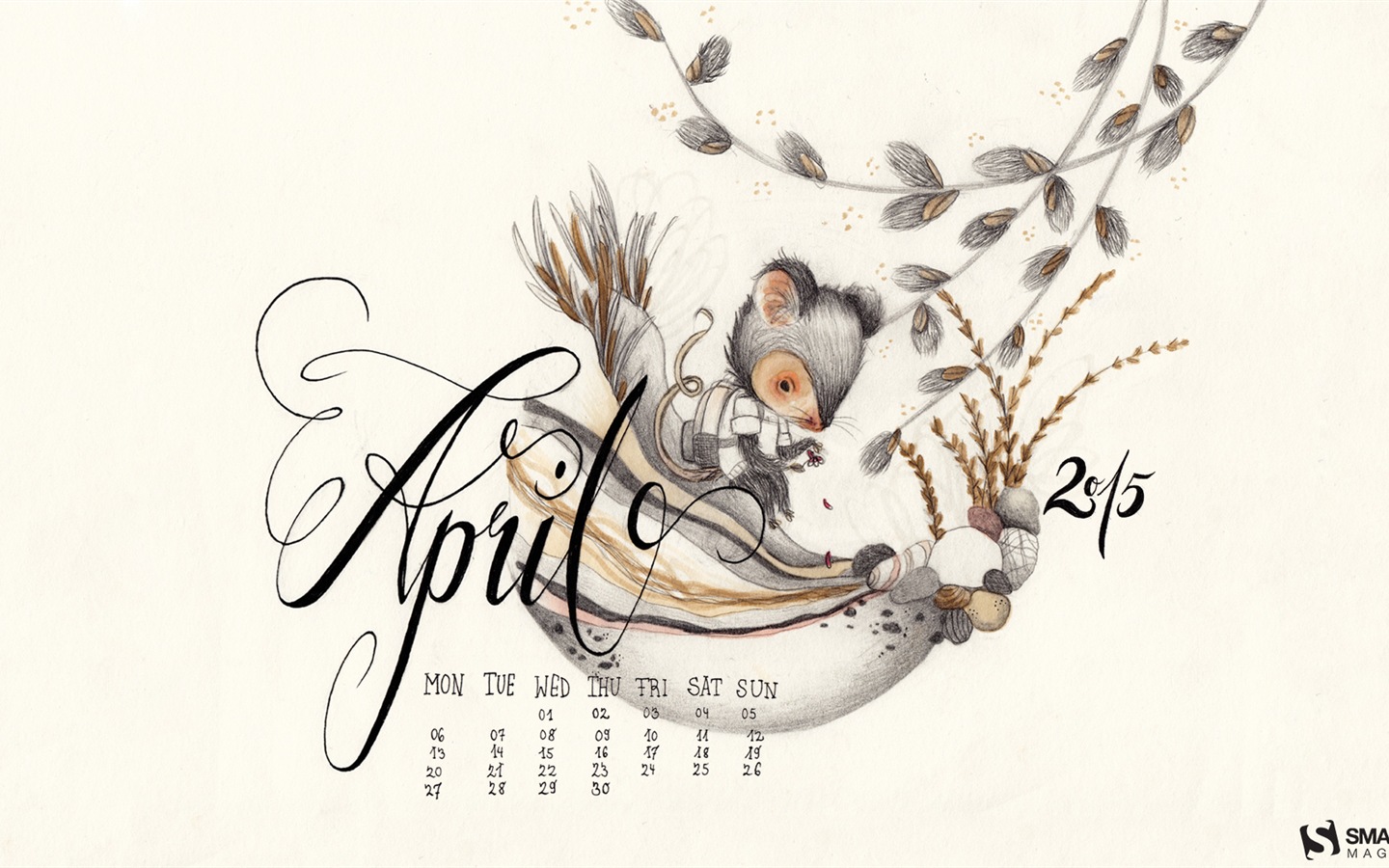 April 2015 Kalender Wallpaper (1) #15 - 1440x900