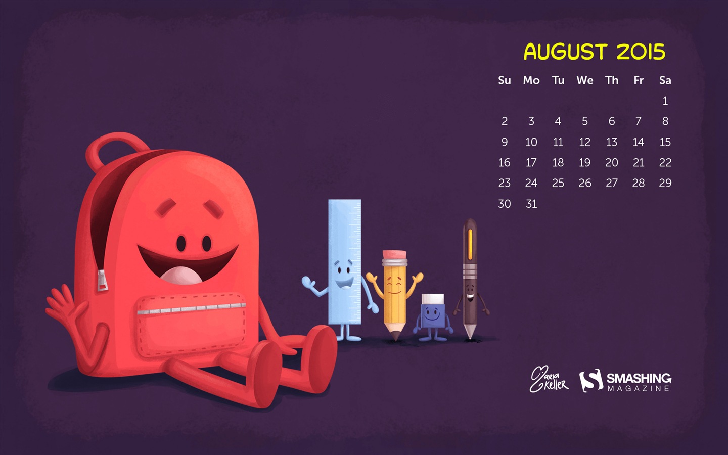 August 2015 calendar wallpaper (2) #6 - 1440x900