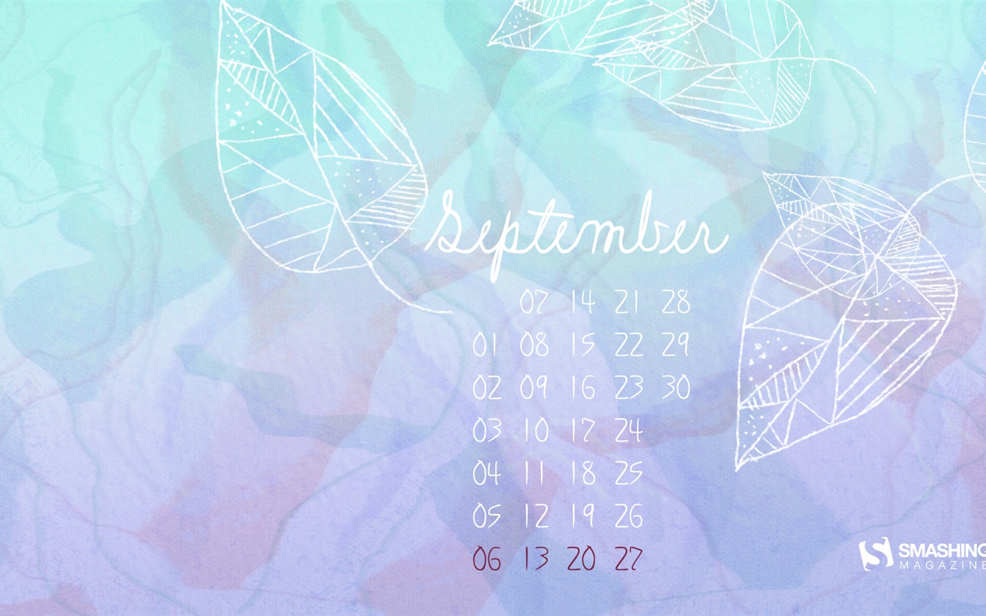 2015年9月カレンダー壁紙（2） #8 - 1440x900
