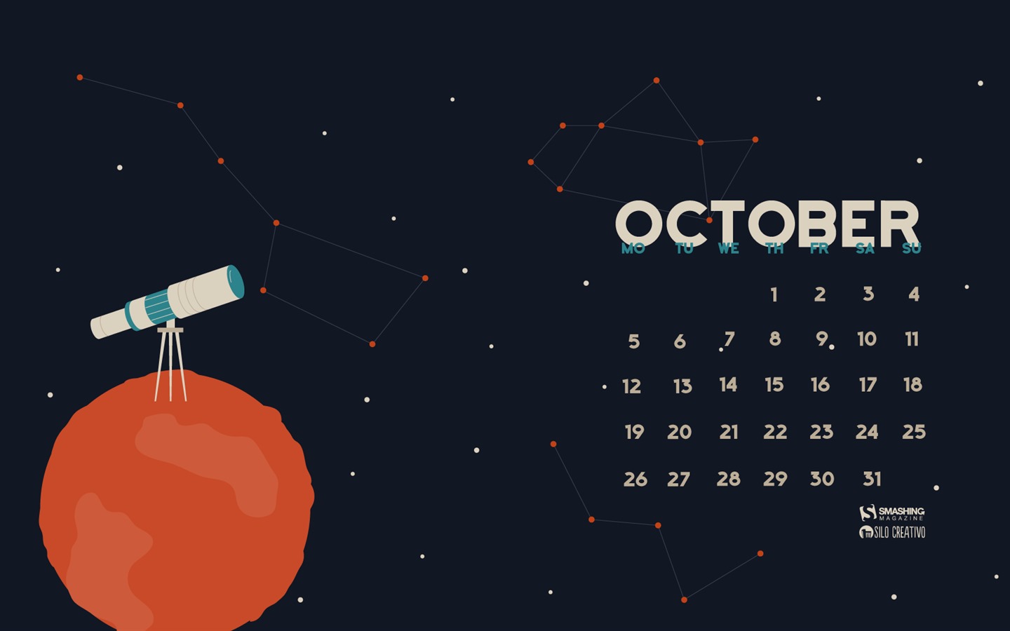 2015年10月 月曆壁紙(二) #9 - 1440x900