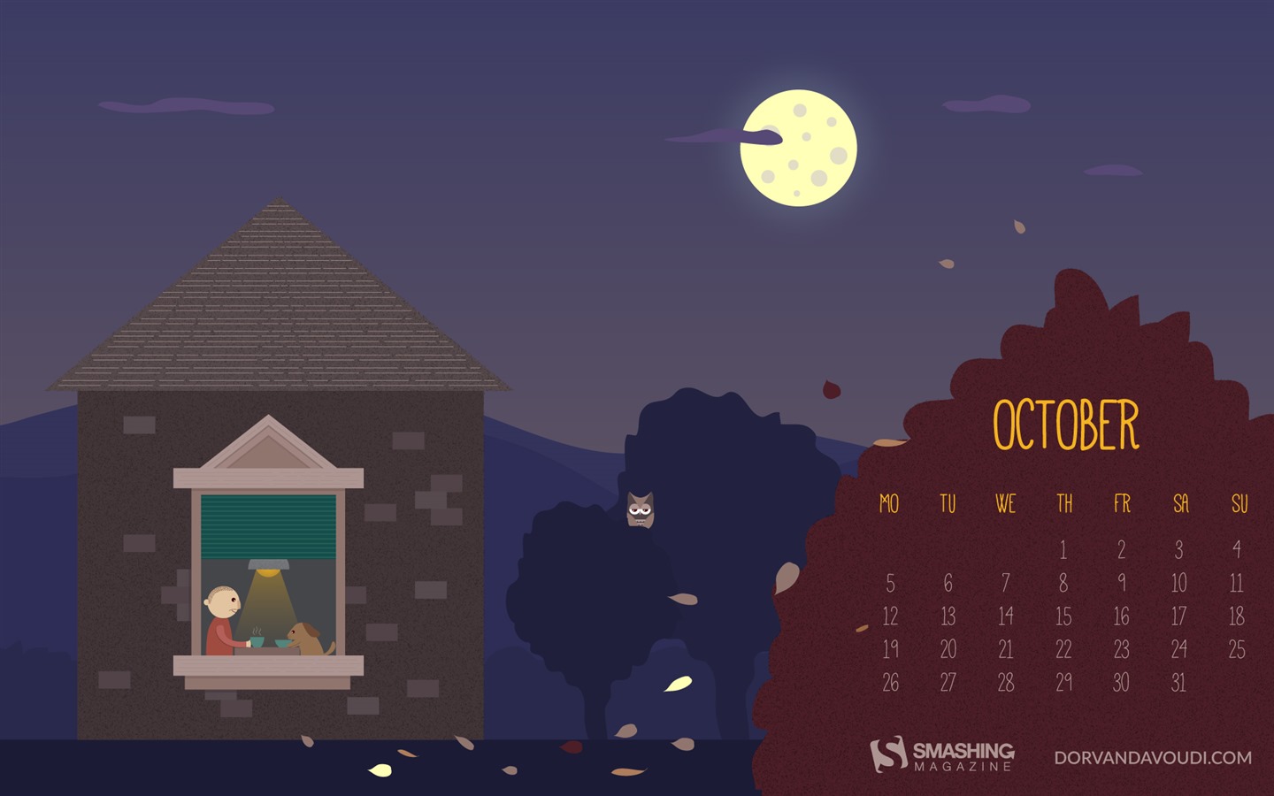 Oktober 2015 Kalender Wallpaper (2) #17 - 1440x900