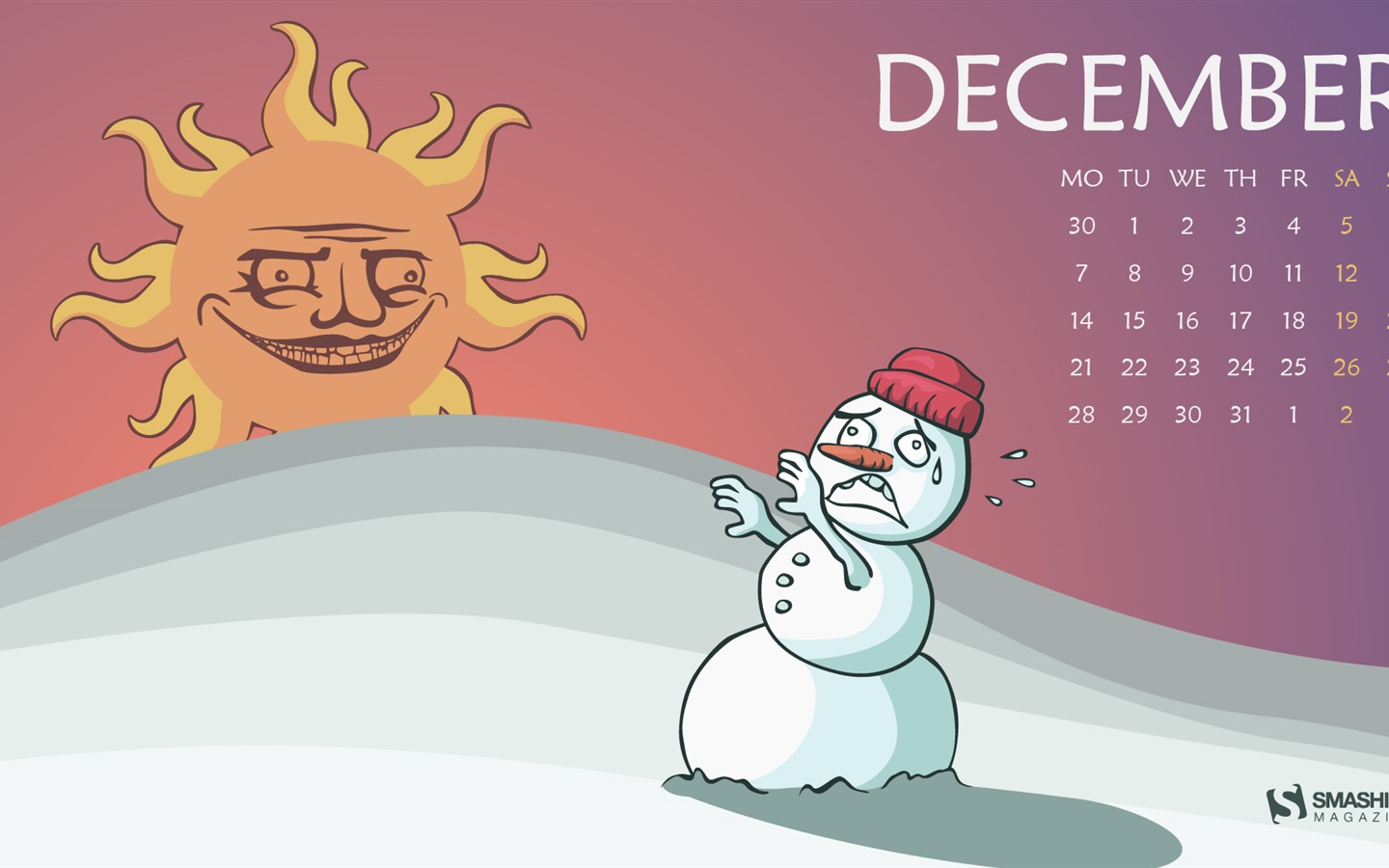 2015年12月 月曆壁紙(二) #9 - 1440x900