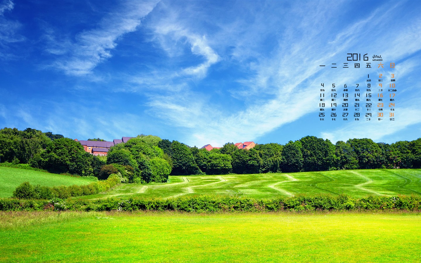 January 2016 calendar wallpaper (2) #3 - 1440x900