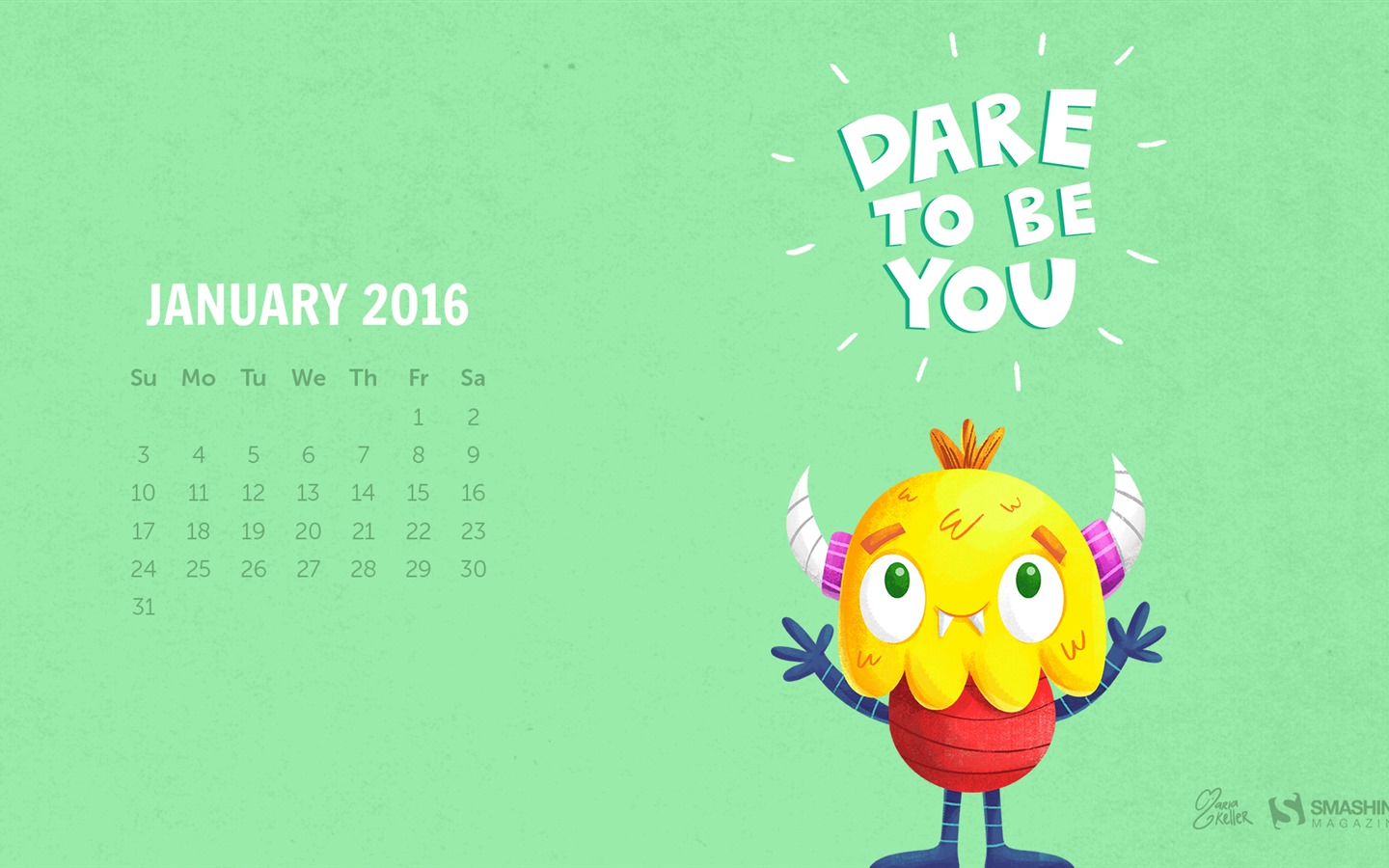 Januar 2016 Kalender Wallpaper (2) #9 - 1440x900