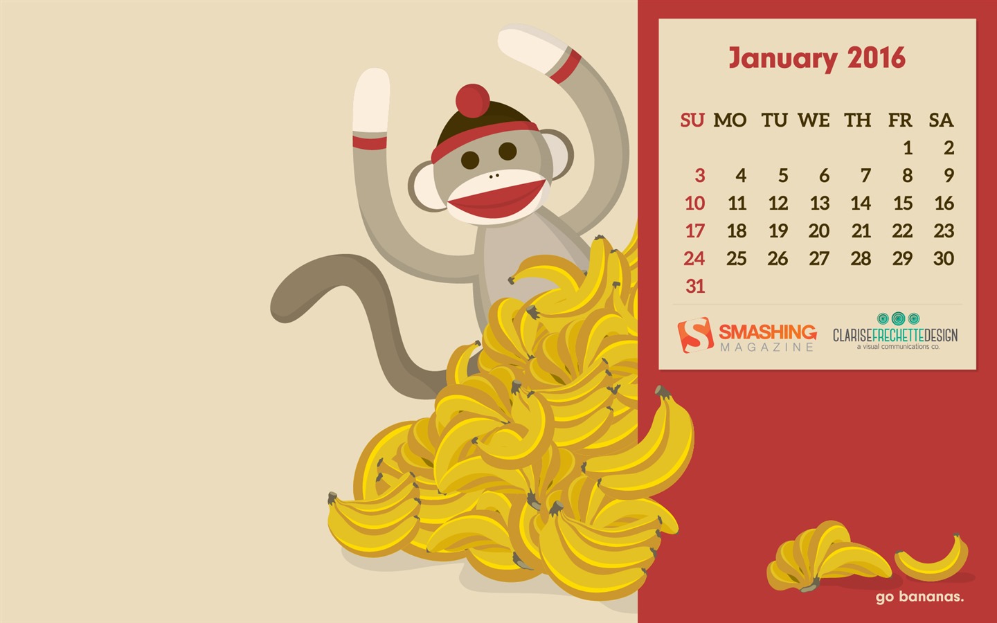 January 2016 calendar wallpaper (2) #10 - 1440x900