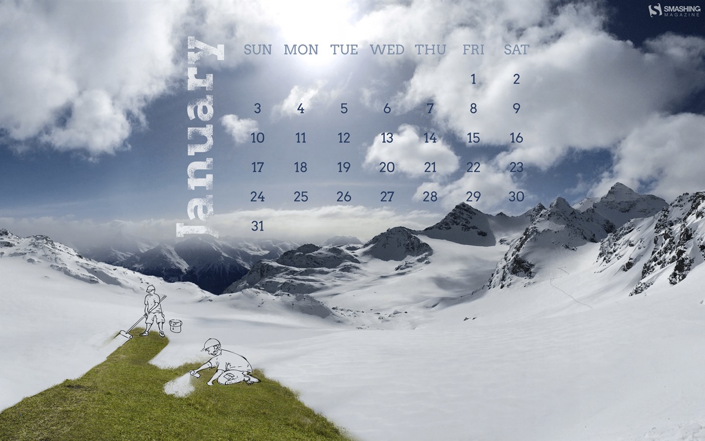 Januar 2016 Kalender Wallpaper (2) #18 - 1440x900