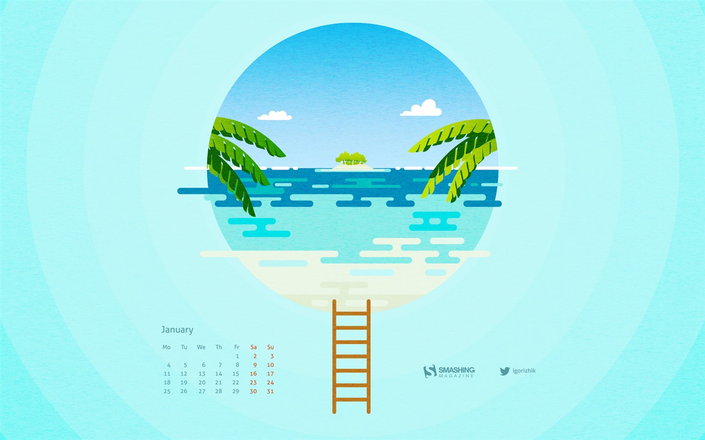 January 2016 calendar wallpaper (2) #19 - 1440x900