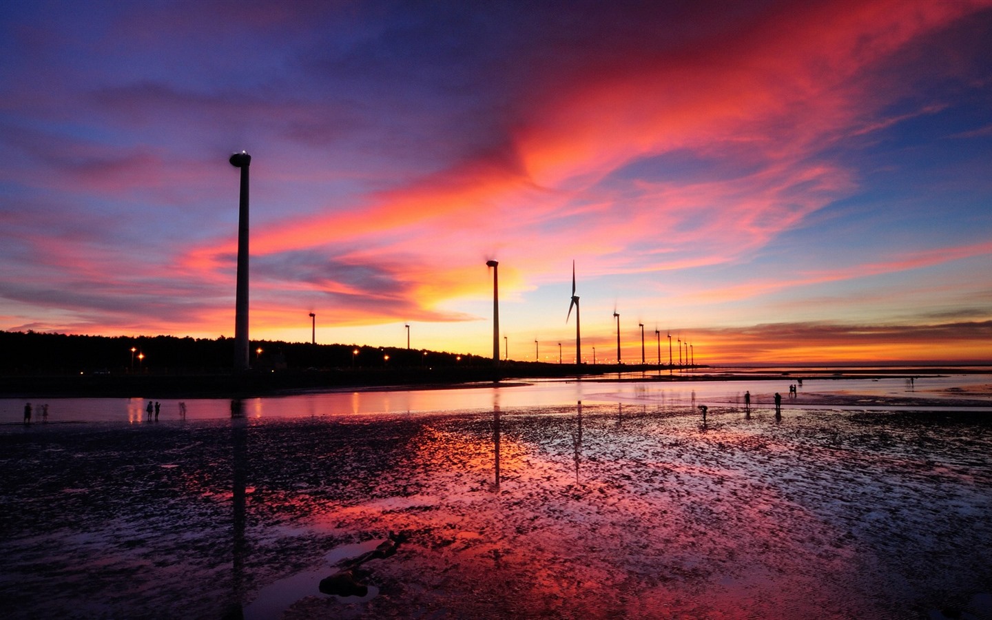 Taiwan Gaomei wetlands sunset HD Wallpapers #5 - 1440x900