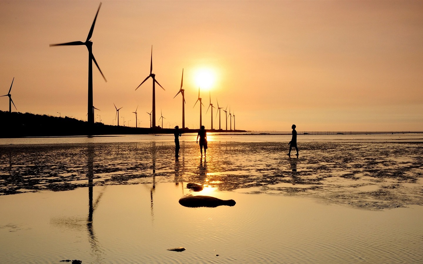 Taiwan Gaomei wetlands sunset HD Wallpapers #9 - 1440x900