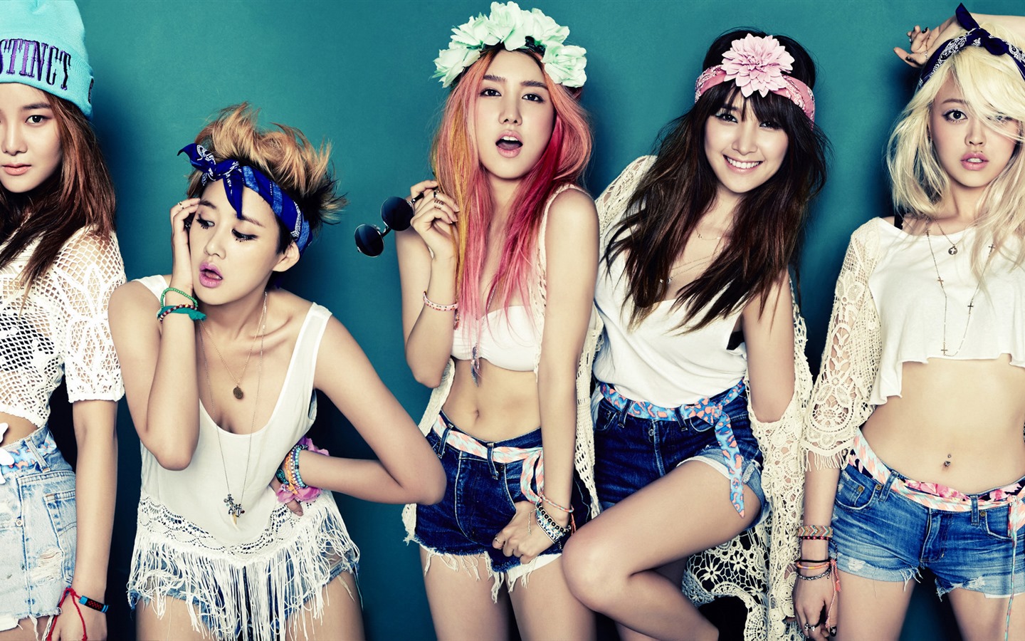 Corea niñas de fondos de pantalla de alta definición Spica combinación música idol #12 - 1440x900