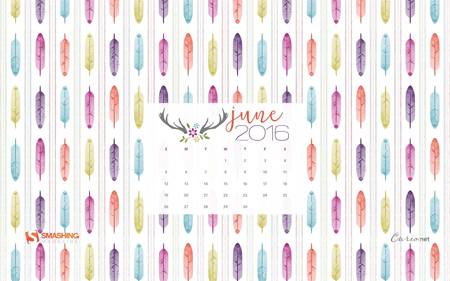 Června 2016 kalendář tapeta (2) #10 - 1440x900