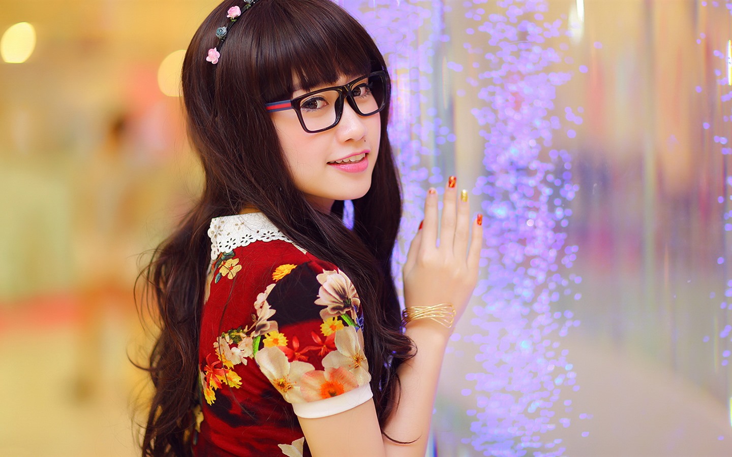 清纯可爱年轻的亚洲女孩 高清壁纸合集(二)28 - 1440x900