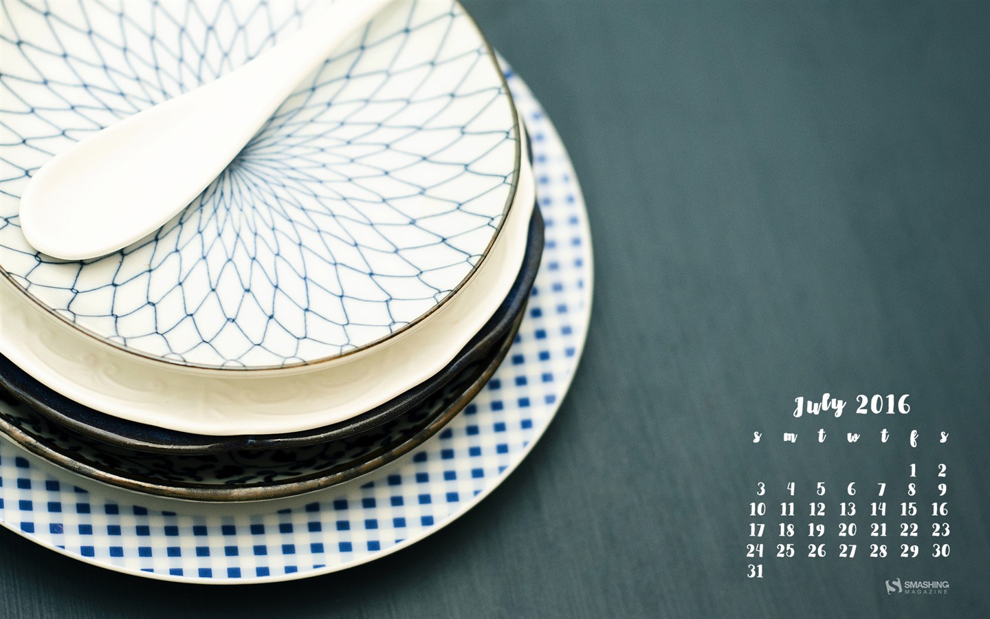 2016年7月 月曆壁紙(二) #10 - 1440x900
