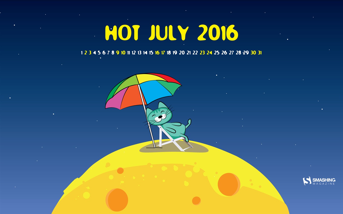 Juillet 2016 calendrier fond d'écran (2) #19 - 1440x900