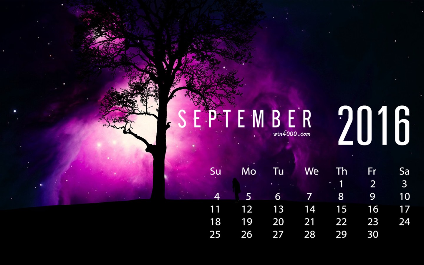 September 2016 Kalender Wallpaper (1) #1 - 1440x900