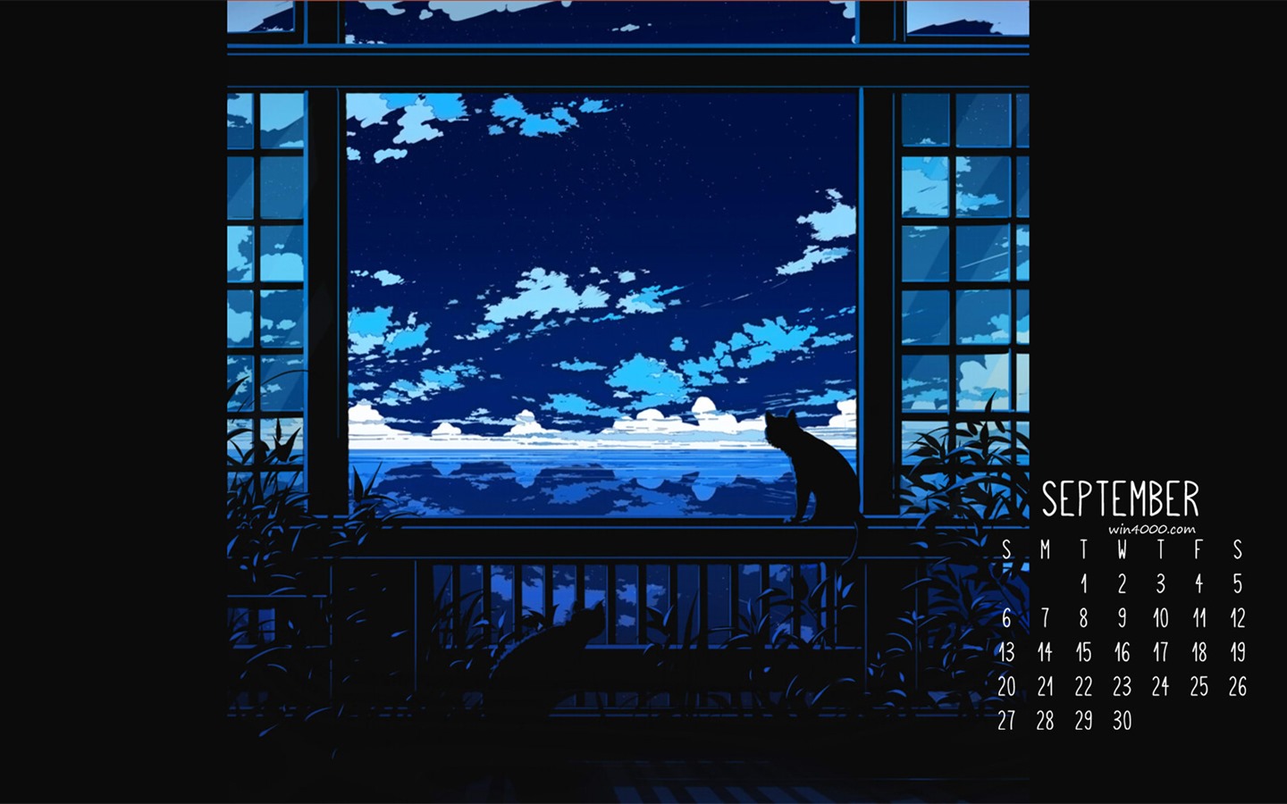 2016年9月 月曆壁紙(一) #4 - 1440x900