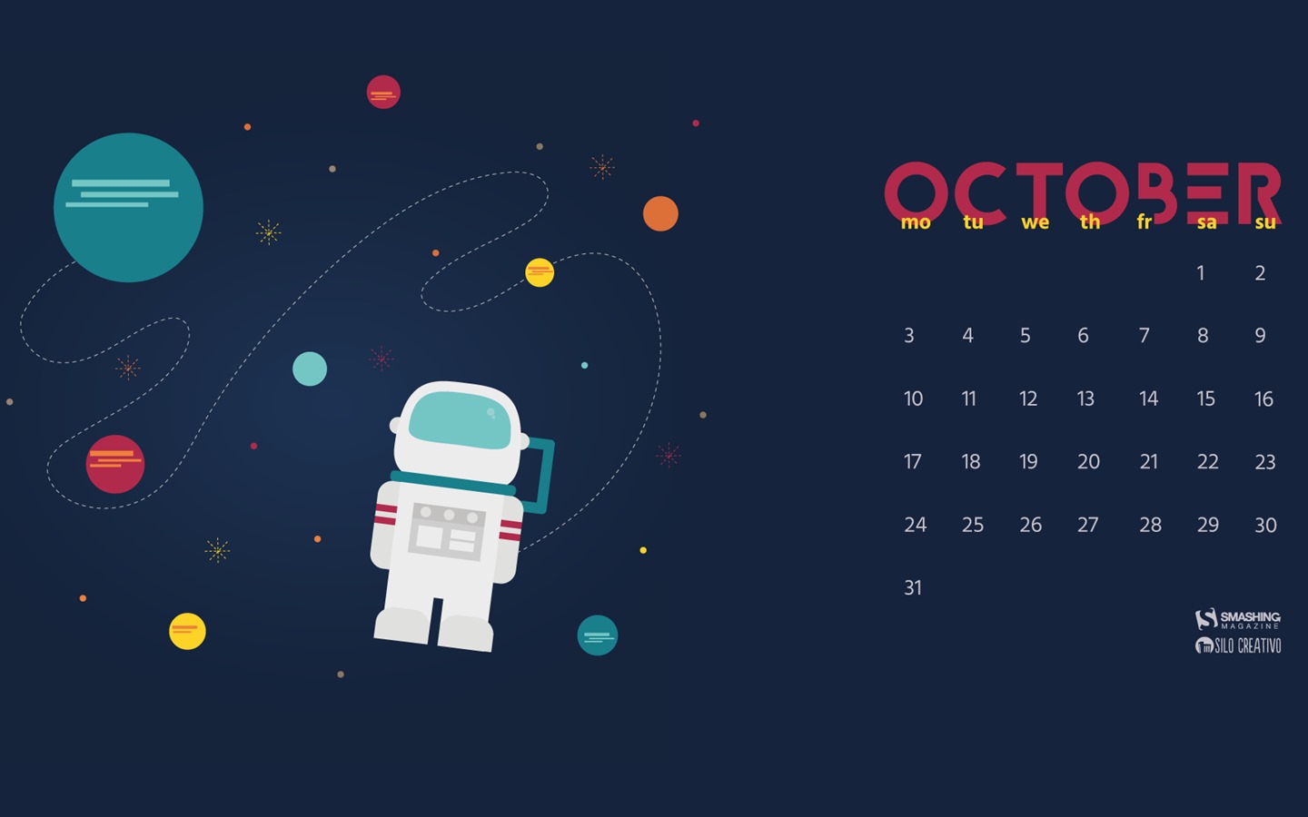 October 2016 calendar wallpaper (2) #18 - 1440x900