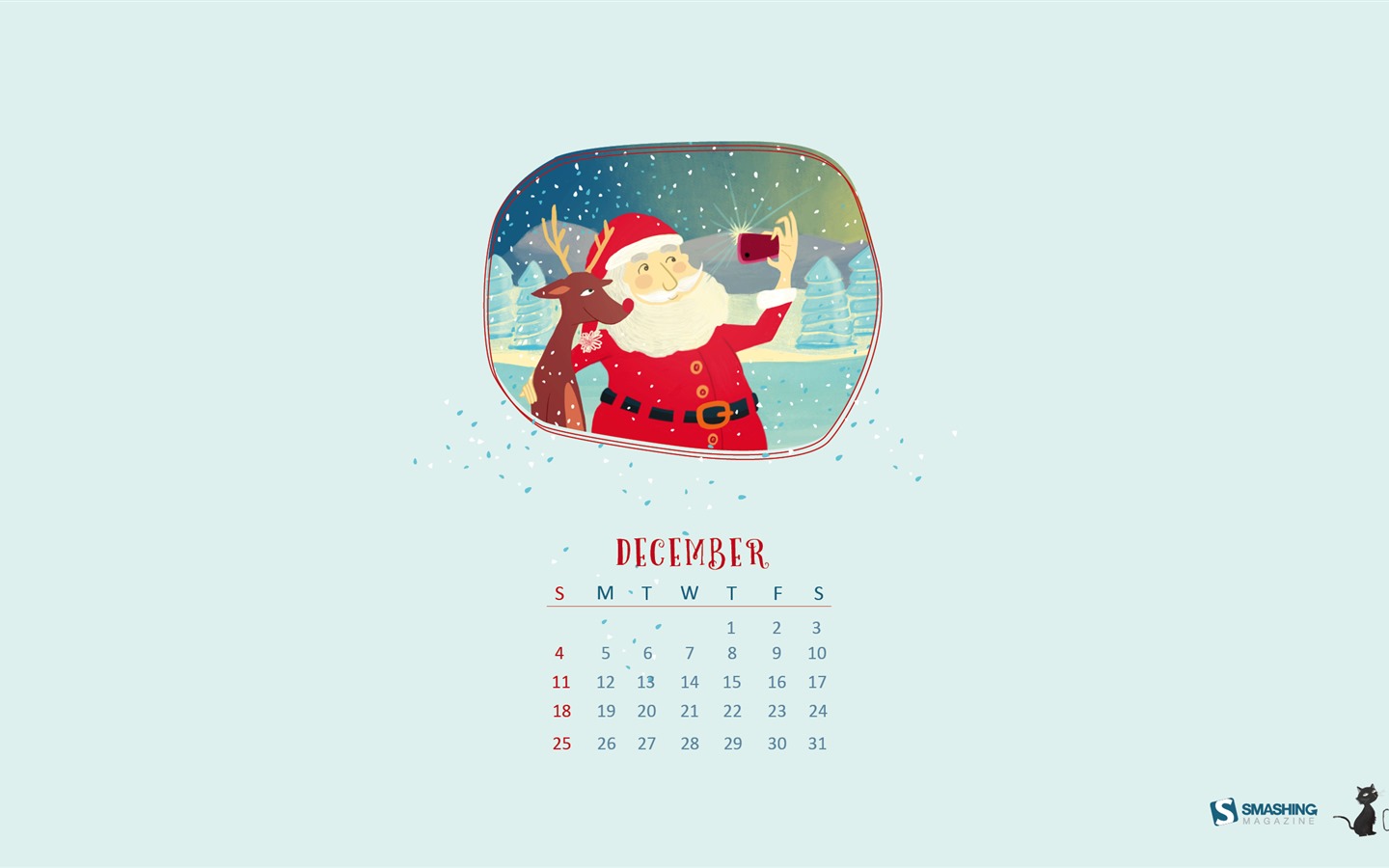Декабрь 2016 Новогодняя тема обои календарь (1) #15 - 1440x900