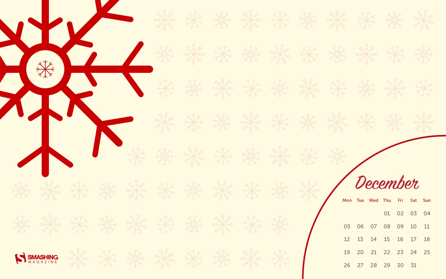 Fondo de escritorio del calendario de la Navidad de diciembre de 2016 (2) #4 - 1440x900