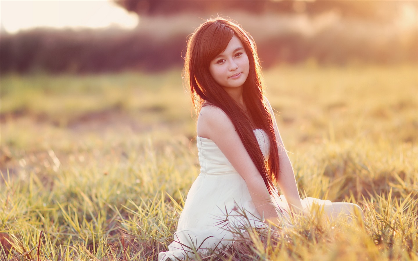 순수하고 사랑스러운 젊은 아시아 여자의 HD 월페이퍼 컬렉션 (5) #29 - 1440x900