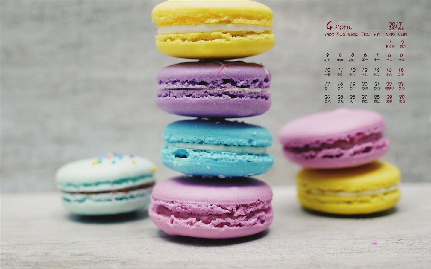 April 2017 calendar wallpaper (1) #2 - 1440x900