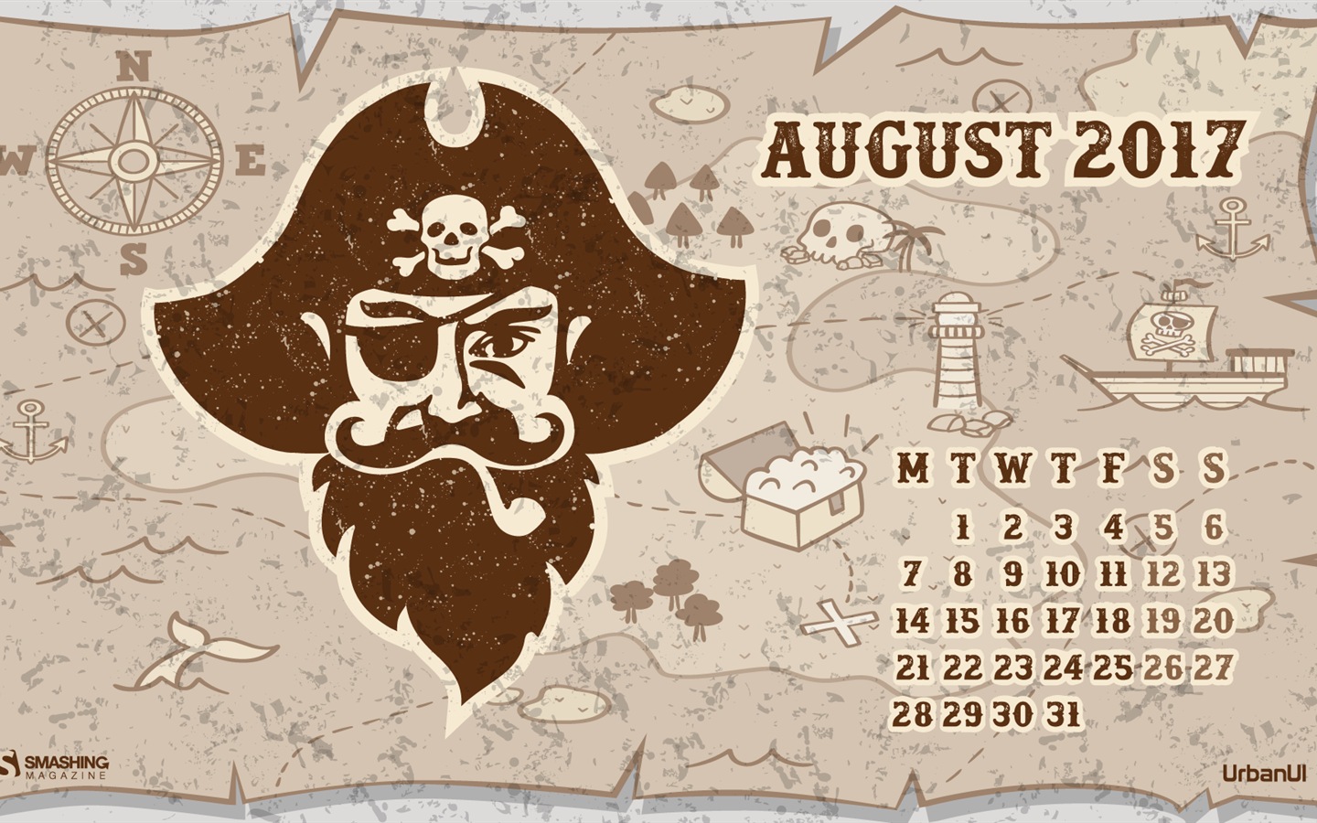 August 2017 calendar wallpaper #2 - 1440x900