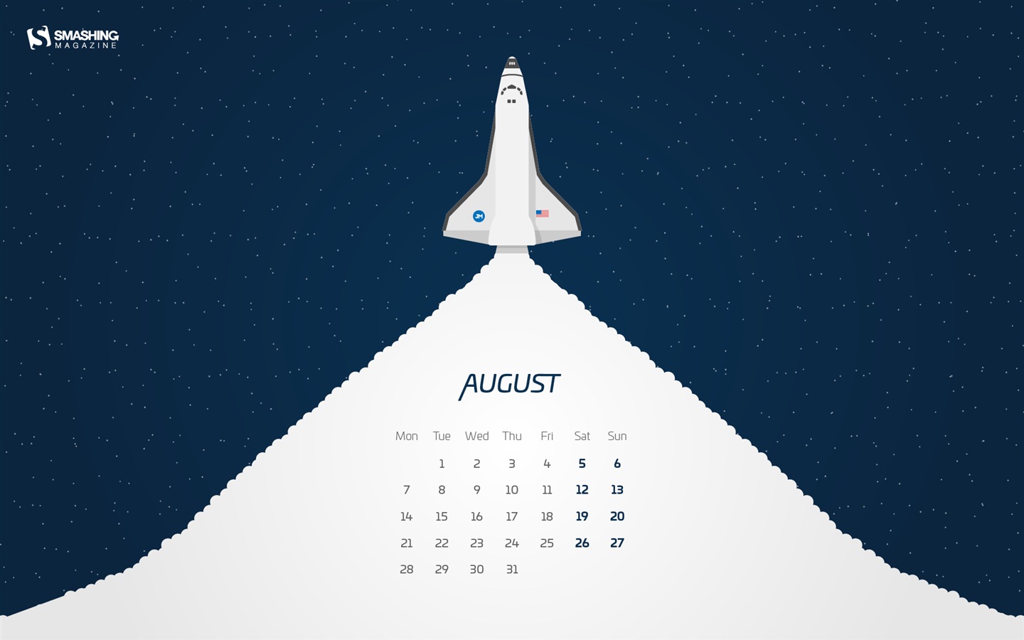2017年8月のカレンダーの壁紙 #13 - 1440x900