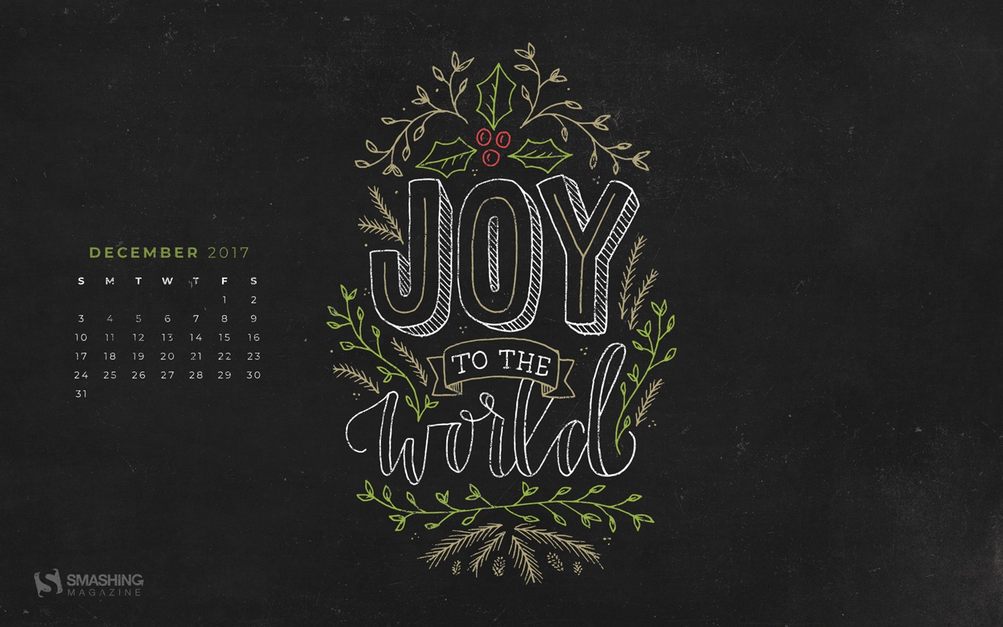 Dezember 2017 Kalender Hintergrund #14 - 1440x900