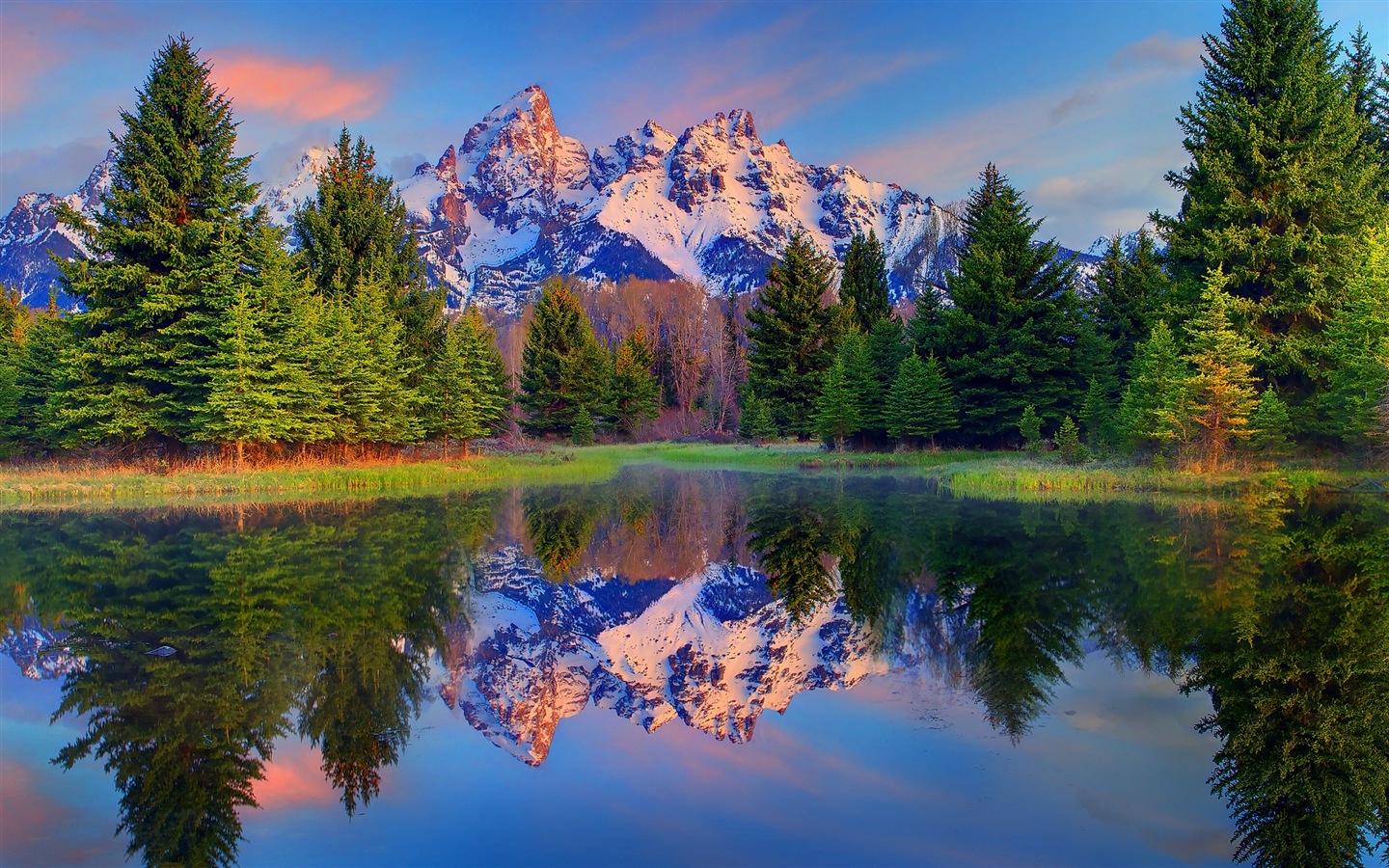 미국 그랜드 Teton 국립 공원 자연 풍경의 HD 월페이퍼 #1 - 1440x900